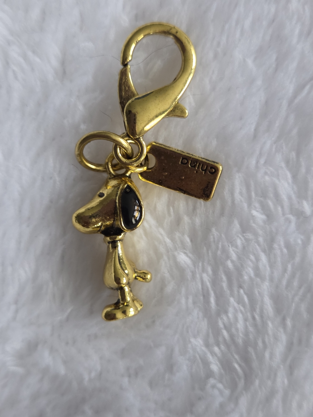C Logo Gold Tone Snoopy Purse Zipper Charm - Picture 3 of 5